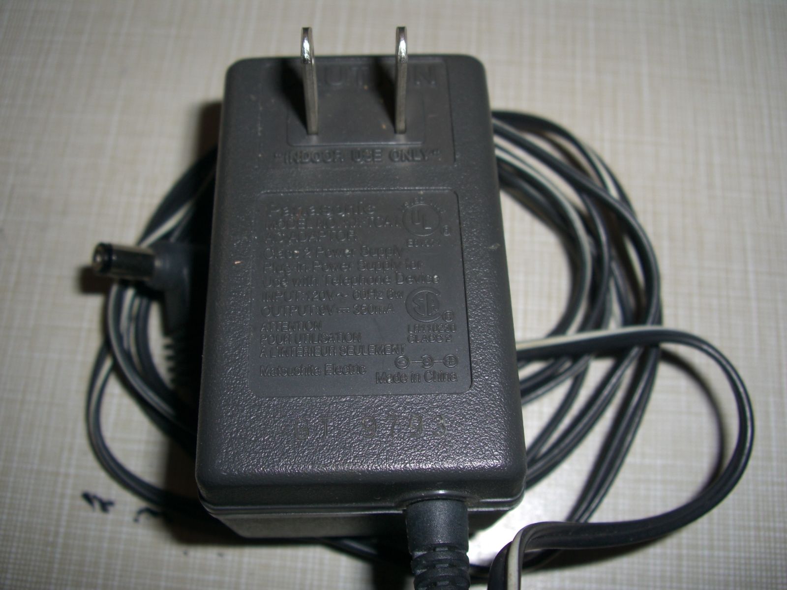 *100% Brand NEW* 9V 350mA AC ADAPTER PANASONIC KX-TCA1 POWER SUPPLY